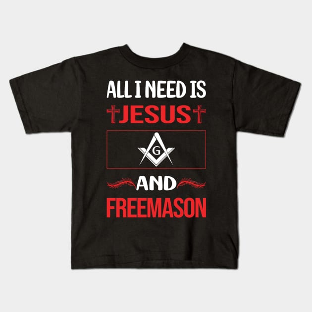 Funny Jesus Freemason Freemasonry Masonry Masonic Mason Stonemason Illuminati Kids T-Shirt by lainetexterbxe49